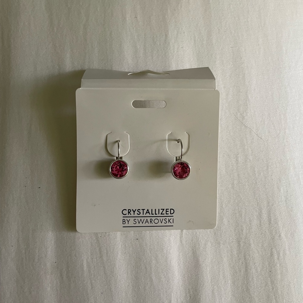 Swarovski pink earrings